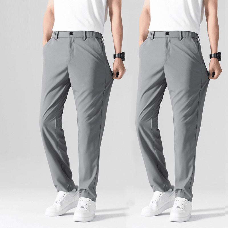 Business Casual Pants Stretch Suit Pants Men's Straight Draping - souqmart
