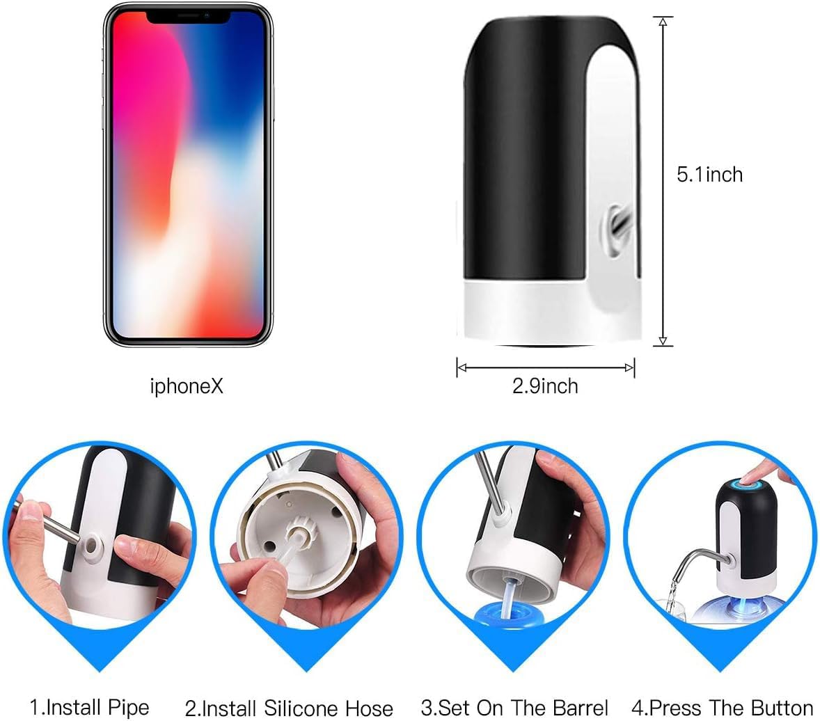 Water Bottle Pump 5 Gallon Water bottle dispenser USB Charging Automatic Drinking Water Pump Portable Electric Water Dispenser Water Bottle Switch