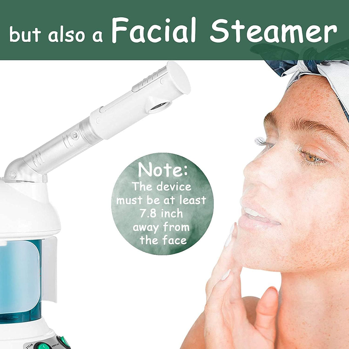 K.SKIN 2 in 1 Hair and Facial Steamer, Hair Steamer, Face Steamer, Hair Humidifier, Hot Mist Moisturizing, Hydration System Sprayer, Personal Care Use, Home and Salon