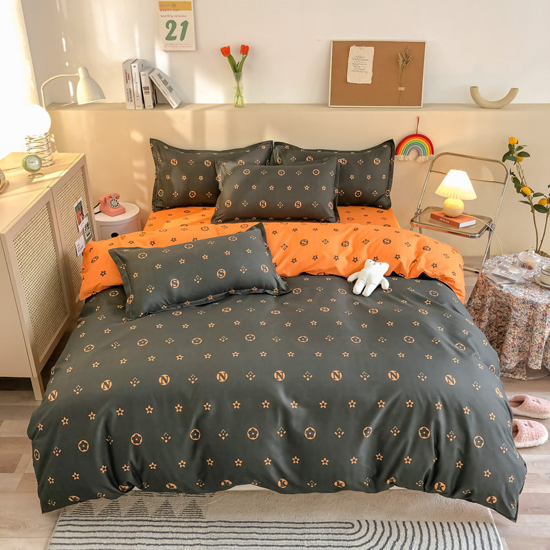Four-piece Bed Set Blue Night Sky Bed Sheet Quilt Cover Single Double - souqmart