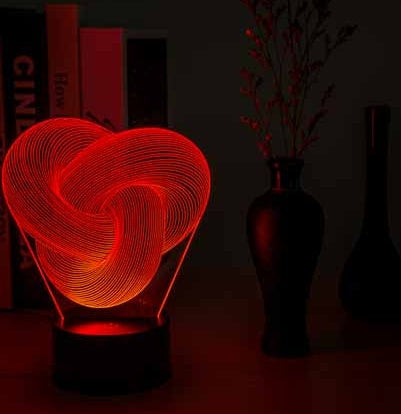 Twist Abstract LED 3D Night Light Touch Colorful Acrylic 3D Table Lamp Decoration Lighting Baby Sleeping Mood Lamp Best Gift - souqmart
