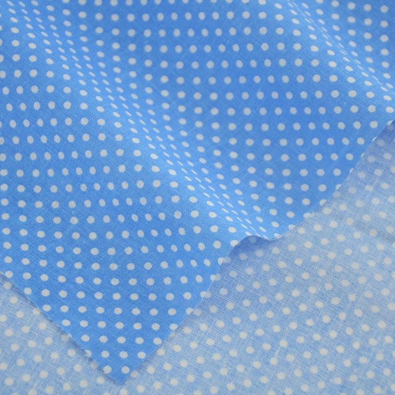 Cotton Fabrics Crafts Blue White Dots - souqmart