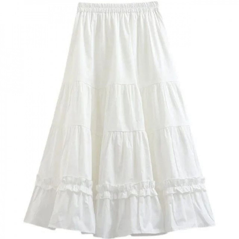 New Cute Slim-fit Pleated Umbrella Skirt Tiered Skirt