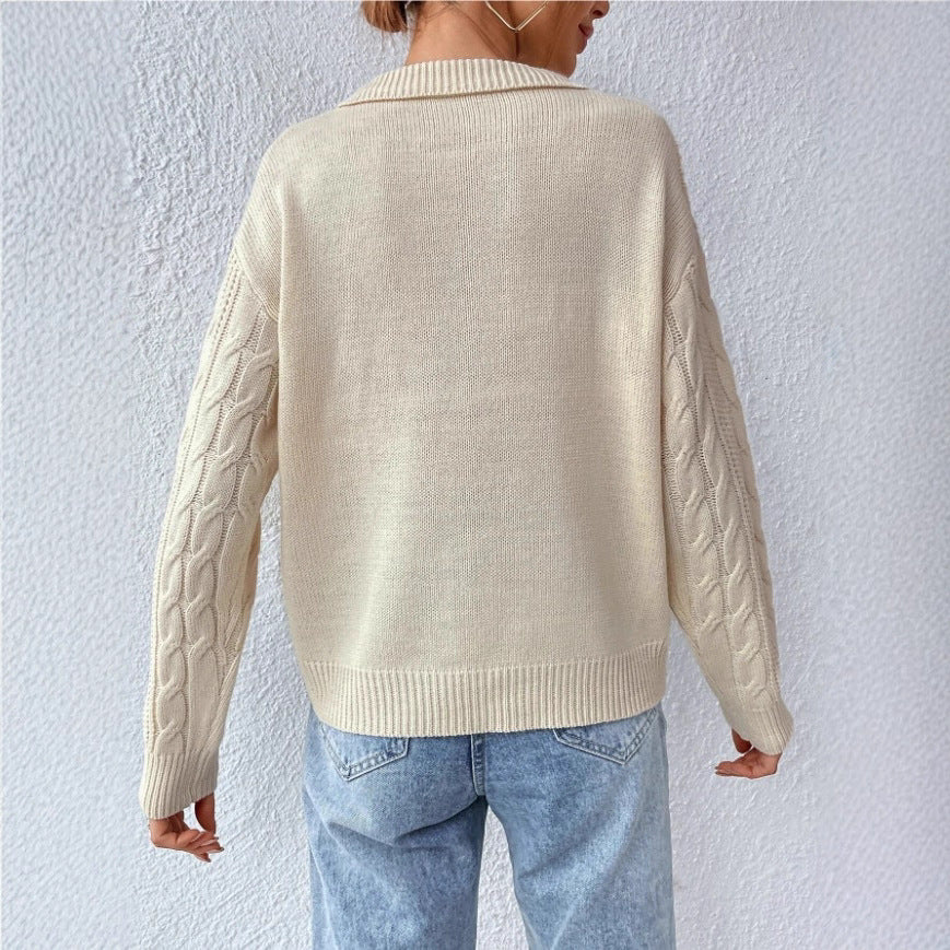 Women's Twist Thread Knitted Vest Solid Color Top