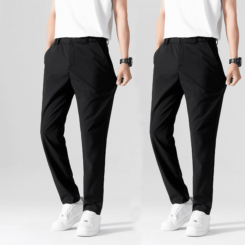 Business Casual Pants Stretch Suit Pants Men's Straight Draping - souqmart