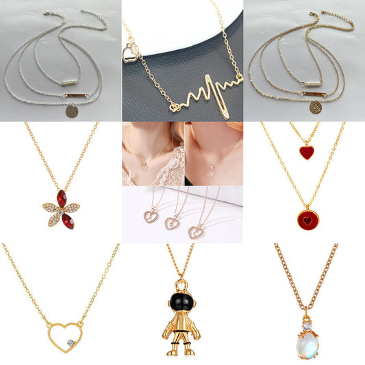 Fashion Trendy Short Clavicle Chain Simple Personality Wave Rose Gold Necklace - souqmart