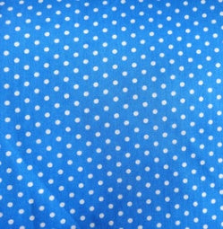 Cotton Fabrics Crafts  Blue  White Dots - souqmart