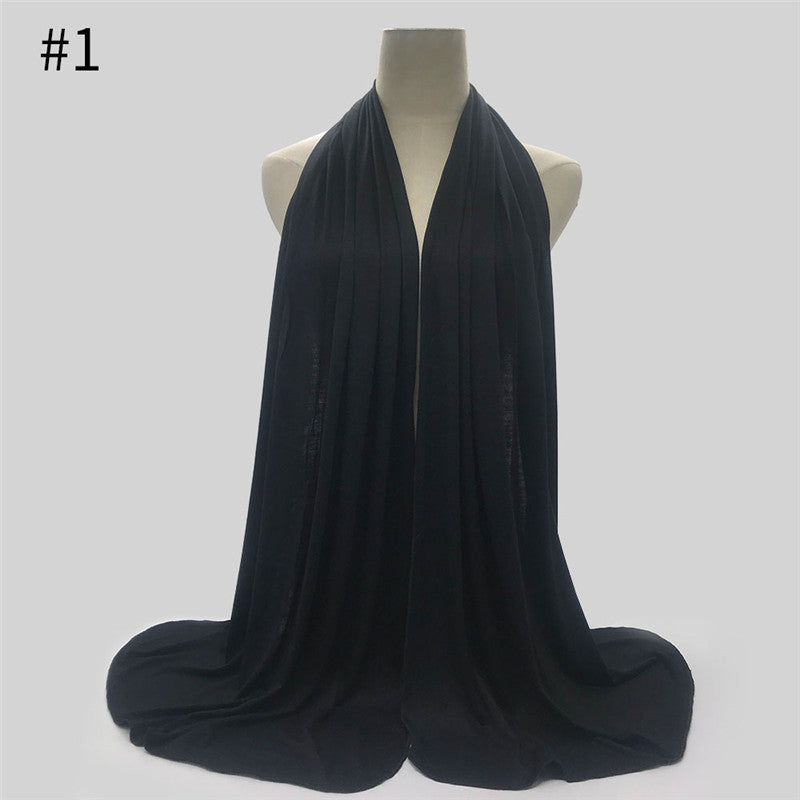 170x60cm Fashion Jersey Hijab Scarf Long Muslim Shawl - souqmart