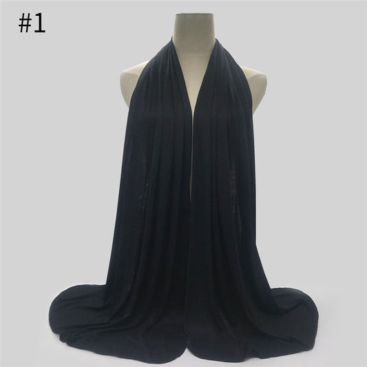 170x60cm Fashion Jersey Hijab Scarf Long Muslim Shawl - souqmart