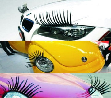 Headlight Eyelash Sticker Car Eyelashes Car False Eyelashes Car Sticker Electric Eye Sticker (2 Pack) - souqmart