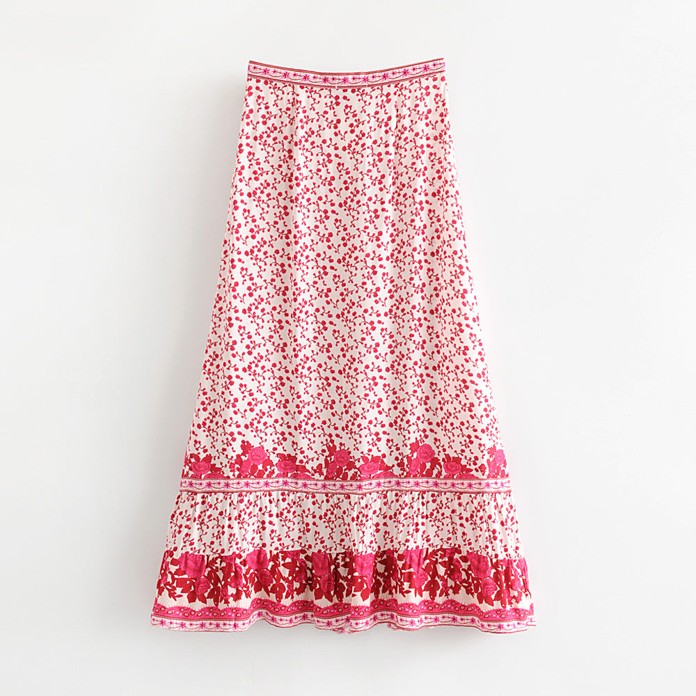 Women's holiday style long skirt