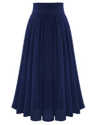Solid Color High Waist Skirt For Women