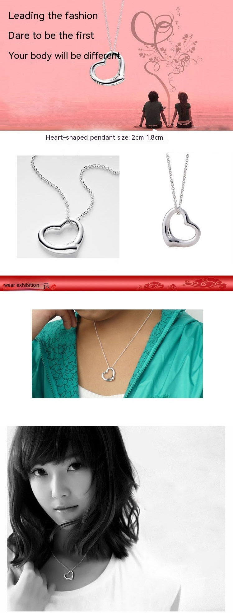 Popular Summer Heart Shaped Necklace - souqmart