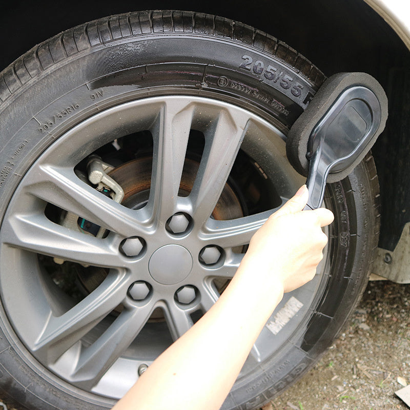 Car tire waxing long handle sponge brush - souqmart