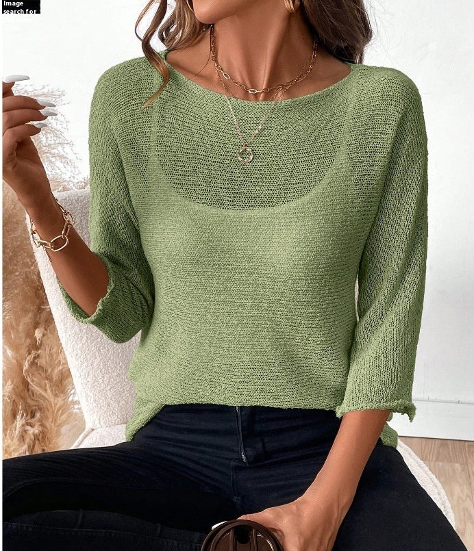 Knitted Thin Spring And Summer New Off-shoulder Women's Overall