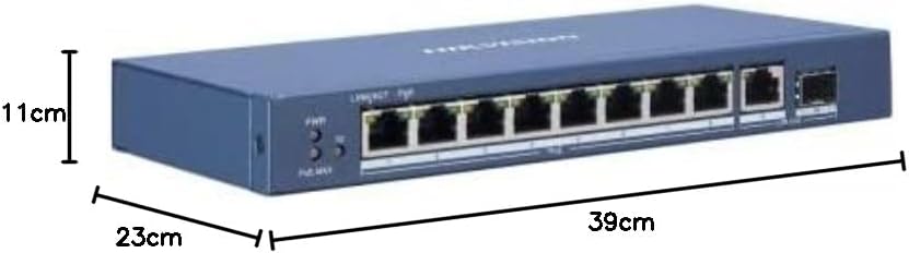 هايكفيجين - محول هايكفيجين 10 منافذ ~ 8 منافذ جيجابت PoE ~ 1 منفذ RJ45 جيجابت ~ 1 منفذ SFP محول شبكة الألياف البصرية - DS-3E0510P-E/M
