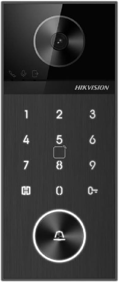 هايكفيجين محطة باب فيلا DS-KV6124-WBE1 بدقة 4 ميجابكسل، كاميرا بزاوية عريضة 150 درجة، واي فاي 6، بي او اي، صوت ثنائي الاتجاه، قارئ بطاقات، اتصال دبوس وبلوتوث
