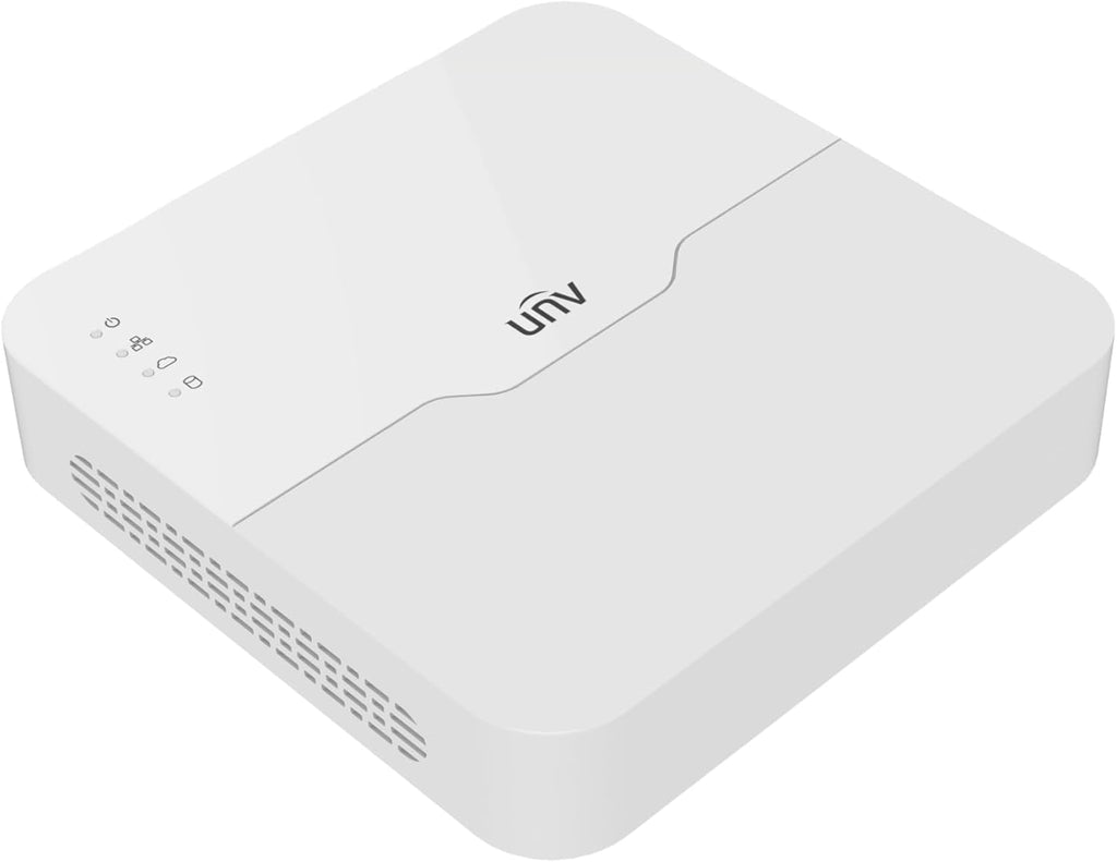 مسجل فيديو شبكي من يو ان في 4 قنوات 4K PoE NVR301-04LS3-P4 - الترا 265 H.265 مسجل فيديو ذكي للمراقبة الامنية مع مخرج HDMI 4K، غلاف ابيض