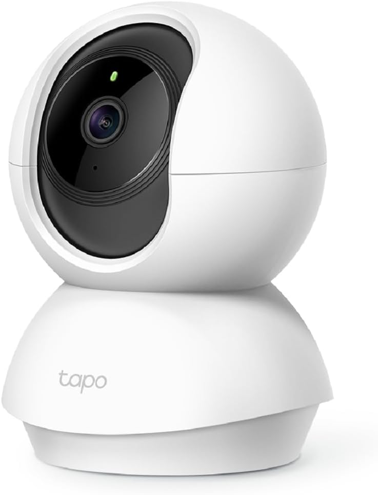 كاميرا مراقبة TP-Link Tapo Pan/Tilt بدقة 1080 بكسل، رؤية دوارة 360 درجة | تتبع الحركة | كشف الحركة وبكاء الأطفال | صوت ثنائي الاتجاه | رؤية ليلية | متوافقة مع Alexa وGoogle Home (Tapo C200)