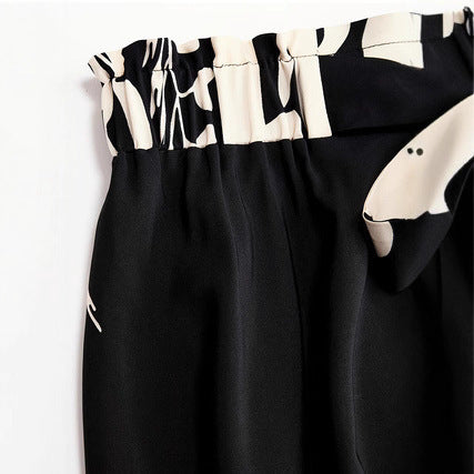 Elegant Chinese Style 3D Digital Printing Plant Flower Elegant Women's Skirt