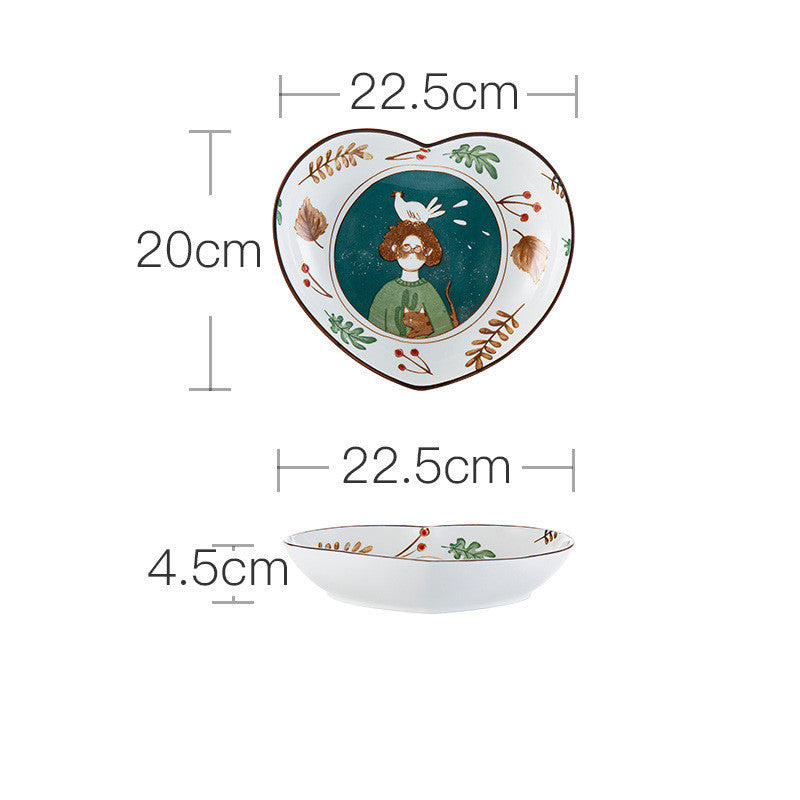 Ceramic Tableware Set Household Ceramic Bowl, Noodle And Dish Combination