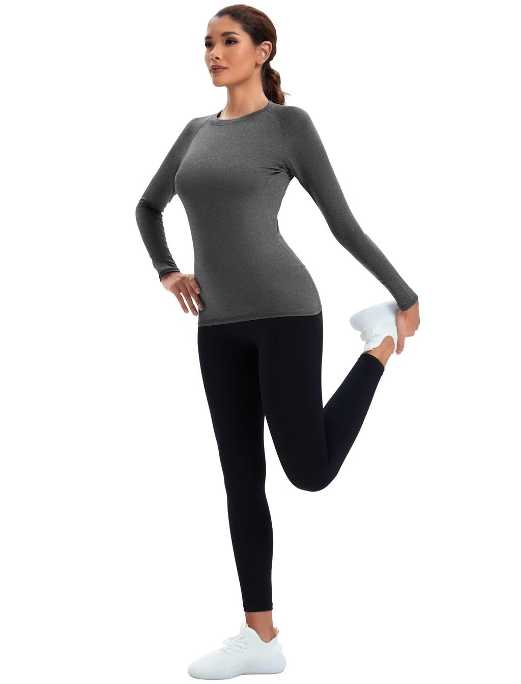 5 Pack Women's Compression Shirts Long Sleeve for Workout & Baselayer