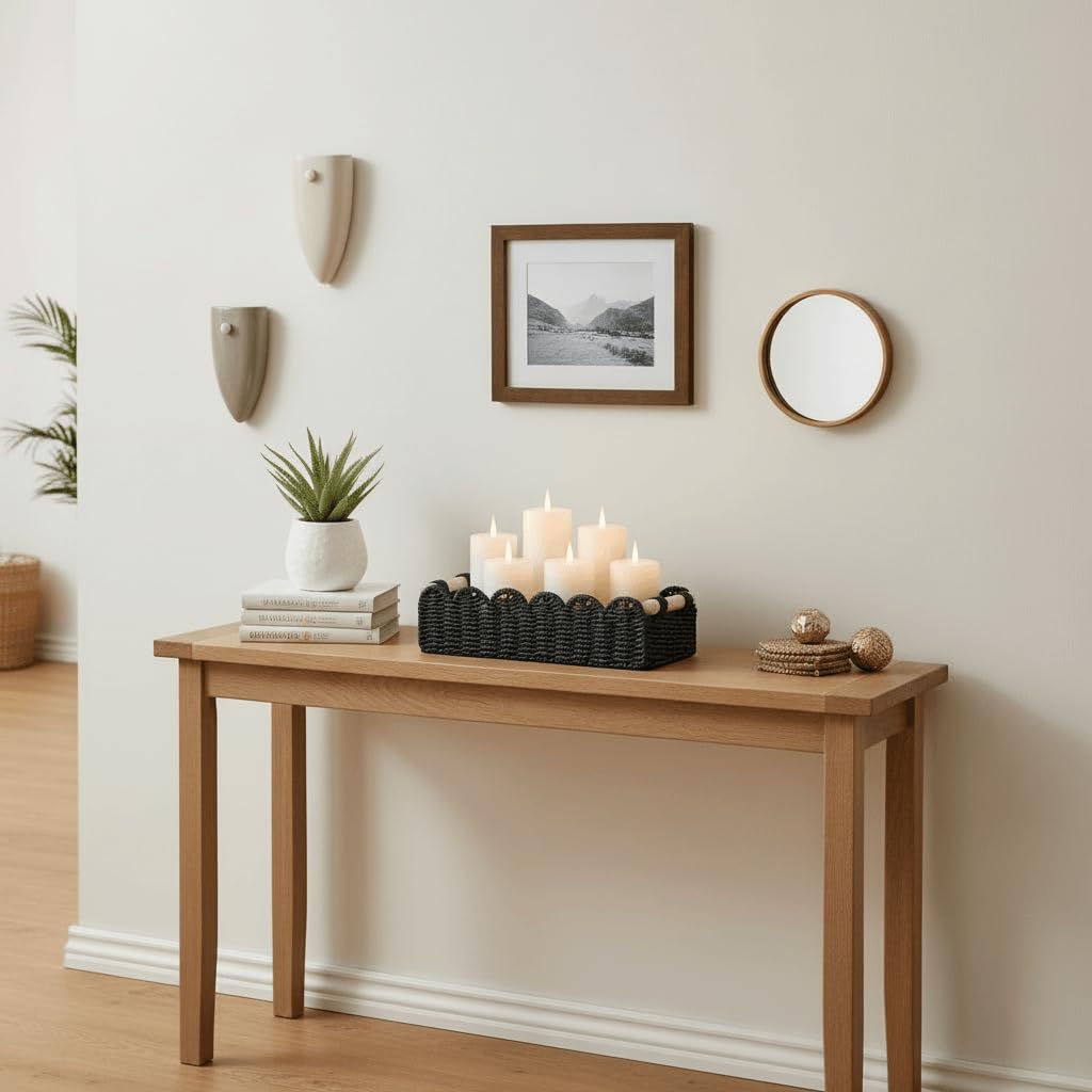 CubesLand Scalloped Toilet Paper Storage Basket W/Handle for Home Decor