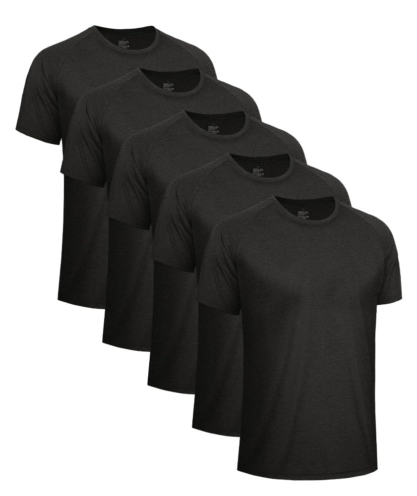 3 Pack Workout Mens Shirts Gym Quick Dry Moisture Wicking T Shirts（S-6XL）