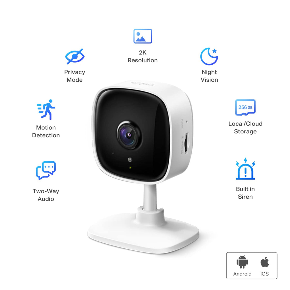 Tapo 1080P Indoor Security Camera, Baby Monitor, Dog Camera, C100(4-Pack)