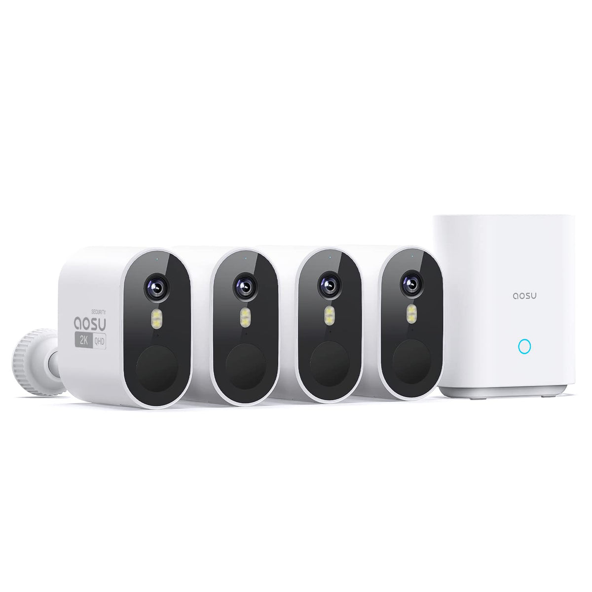 aosu 2K QHD Battery Security Cameras Wireless Outdoor System, 2-Cam-Kit