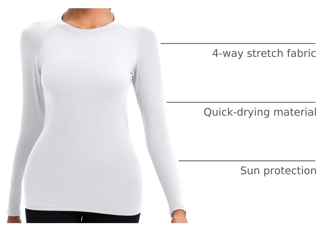 5 Pack Women's Compression Shirts Long Sleeve for Workout & Baselayer