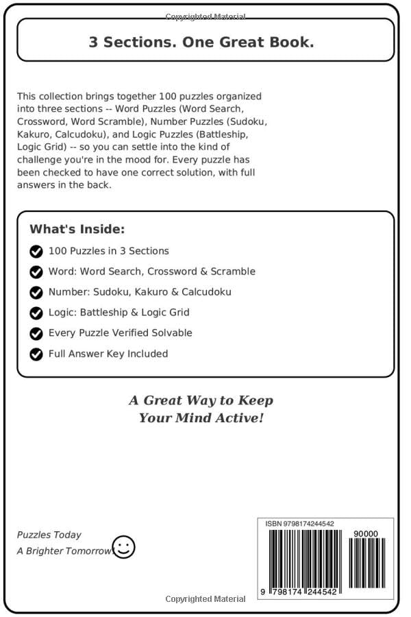 100 Word, Number & Logic Puzzles: with Full Solutions (The Big Book of Puzzles Series, Band 11)