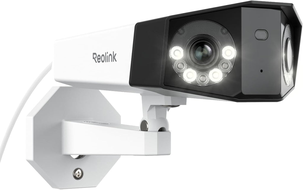 نظام كاميرا مراقبة ريولينك 4K PoE، كاميرا IP للمنزل والخارج بزاوية رؤية 180 درجة، كشف عن الإنسان/المركبات/الحيوانات الأليفة، رؤية ليلية ملونة، تحدث ثنائي الاتجاه، بطاقة microSD حتى 256GB، Duo 2 PoE