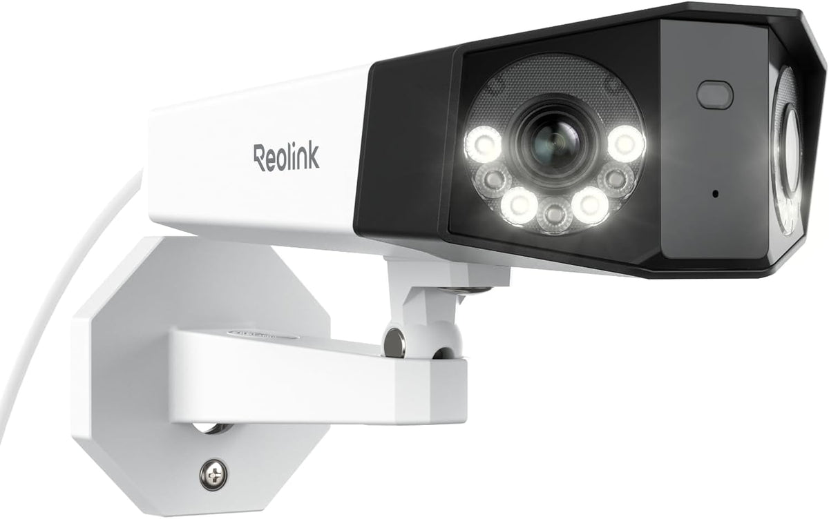 نظام كاميرا مراقبة ريولينك 4K PoE، كاميرا IP للمنزل والخارج بزاوية رؤية 180 درجة، كشف عن الإنسان/المركبات/الحيوانات الأليفة، رؤية ليلية ملونة، تحدث ثنائي الاتجاه، بطاقة microSD حتى 256GB، Duo 2 PoE