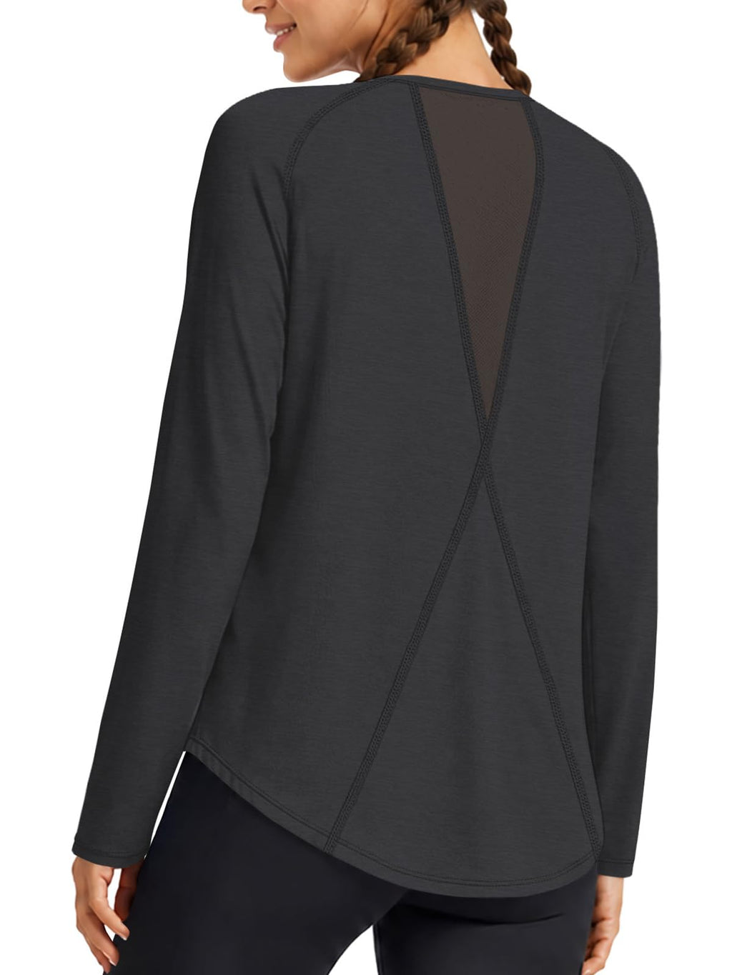 Workout Tops for Women Long Sleeve Shirts Fall Tops Gym Clothes