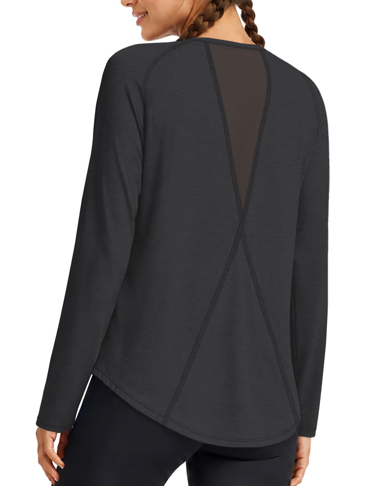 Workout Tops for Women Long Sleeve Shirts Fall Tops Gym Clothes
