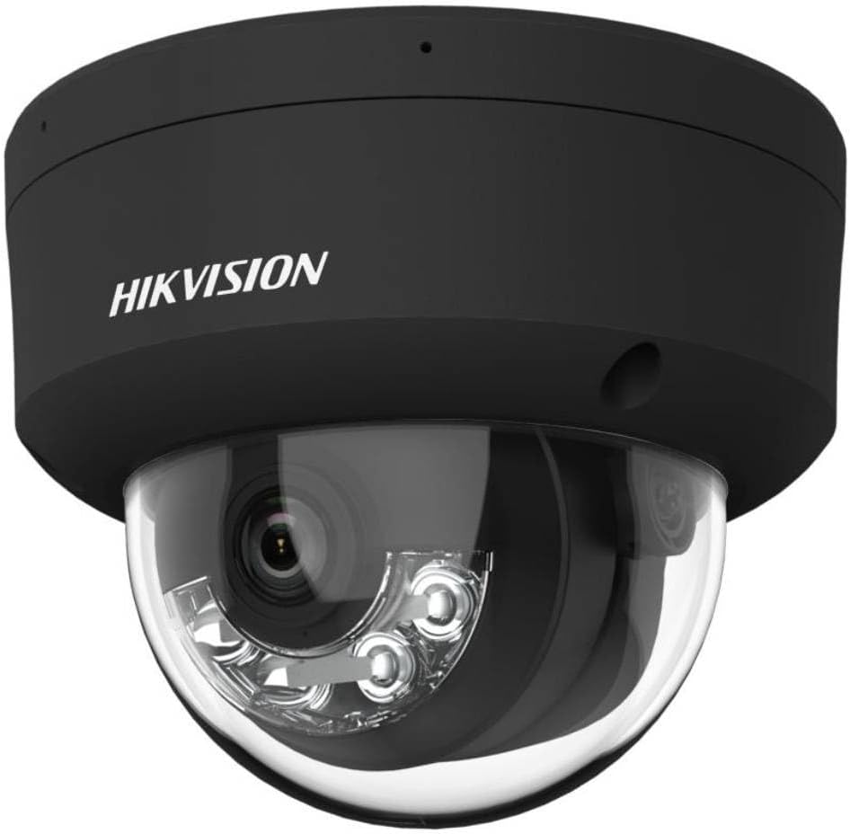هايكفيجين DS-2CD2183G2-LIS2U كاميرا اكيوسينس سمارت هايبرد لايت قبة بدقة 8 ميجابكسل، عدسة 2.8 ملم، ميكروفون مزدوج مدمج، كشف الانسان والمركبات، H.265+، IP67، IK10، اسود