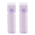 Pimoys 2Pcs 6Oz Root Comb Hair Dye Oil Applicator Bottles For Scalp, Purple