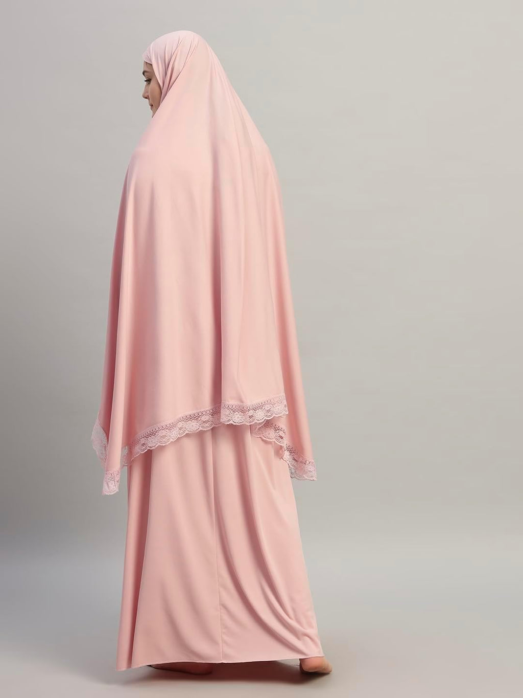 Women's Two-Piece Islamic Prayer Dress – Jilbab Abaya Set, Modest Prayer Outfit for Muslim Women, Umrah & Ramadan Essentials