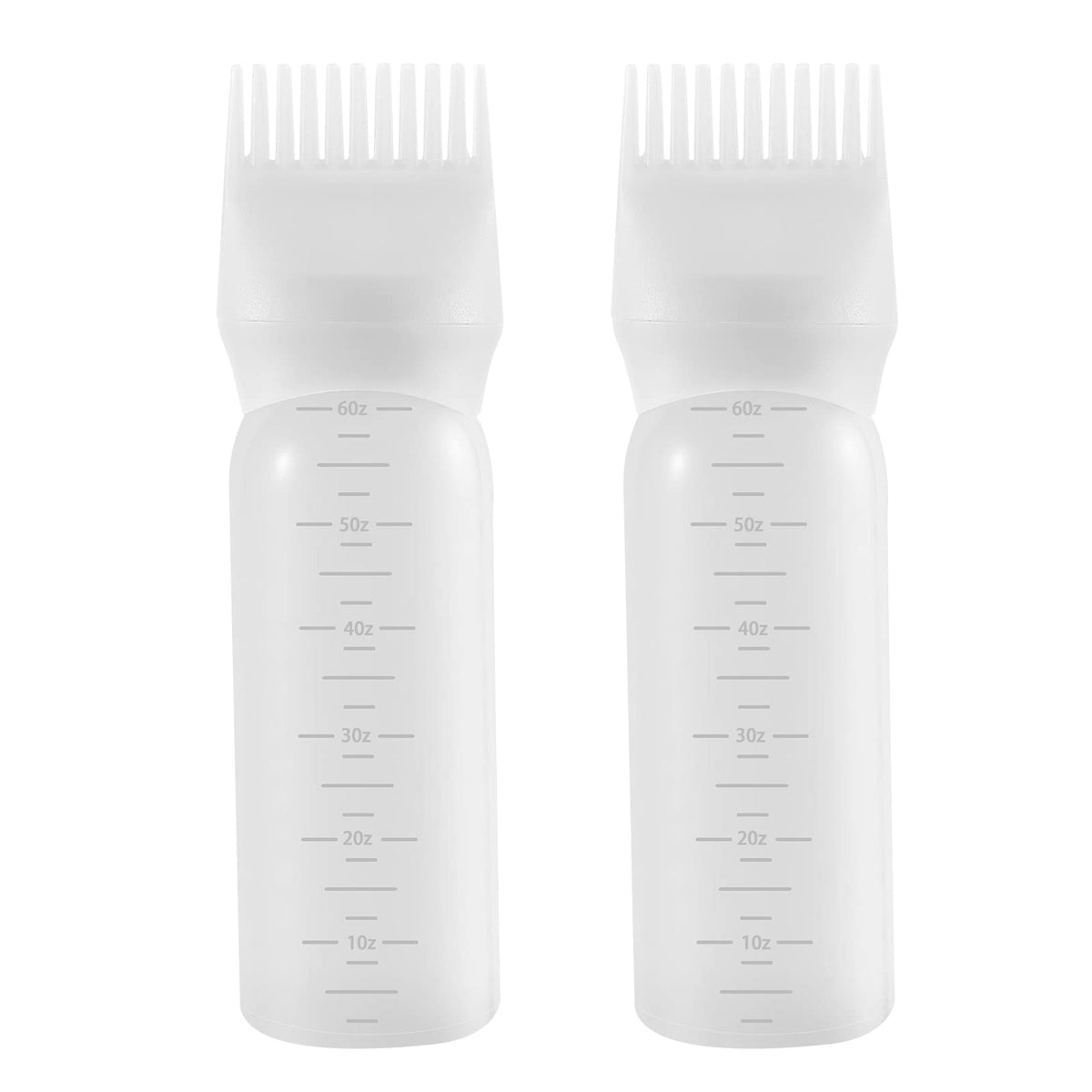 Pimoys 2Pcs 6Oz Root Comb Hair Dye Oil Applicator Bottles For Scalp, Purple