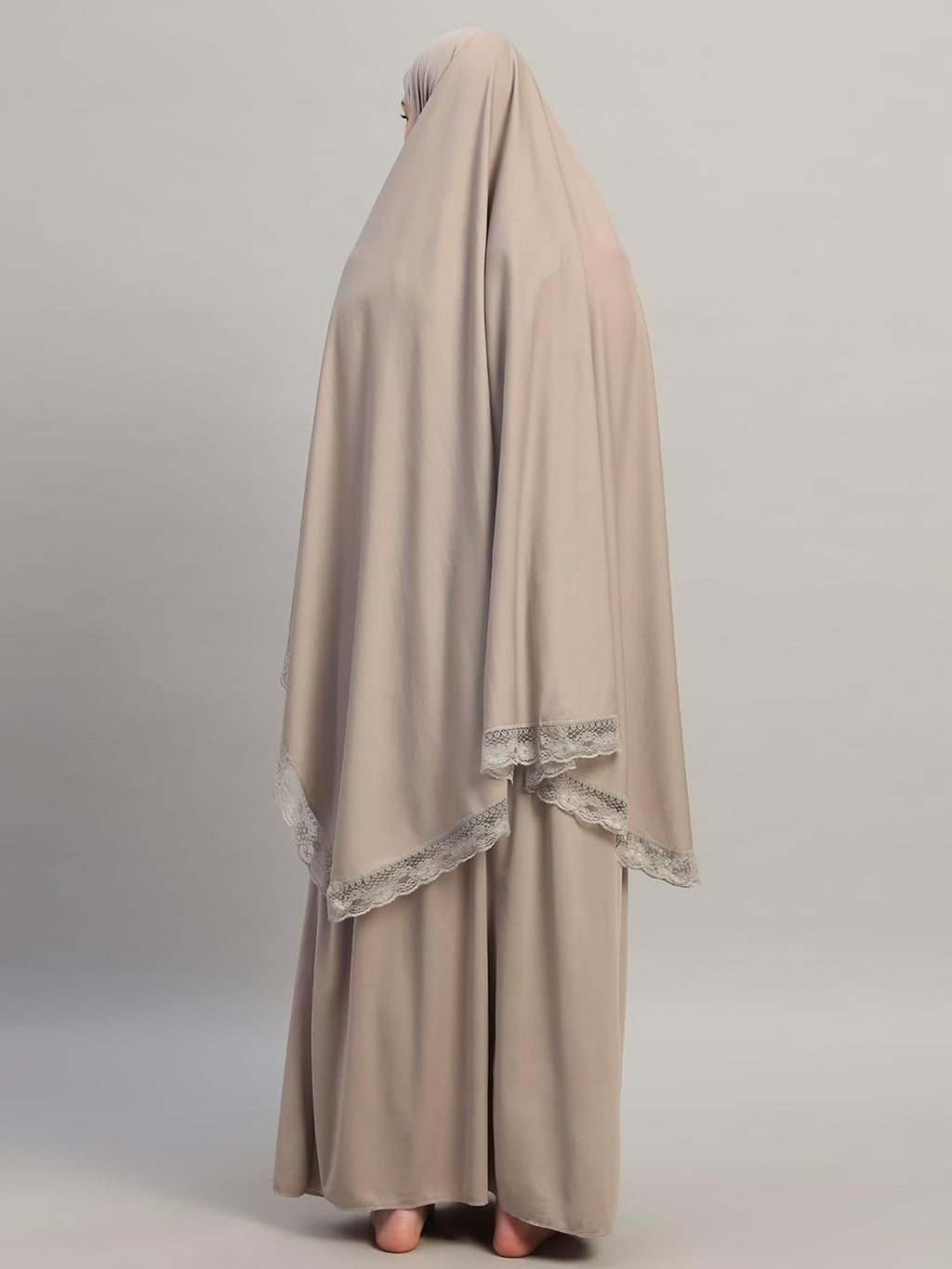 Women's Two-Piece Islamic Prayer Dress – Jilbab Abaya Set, Modest Prayer Outfit for Muslim Women, Umrah & Ramadan Essentials
