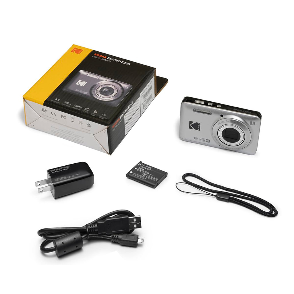 Kodak PIXPRO FZ55-BK 16MP CMOS Sensor Camera 5X Optical Zoom 28mm Wide