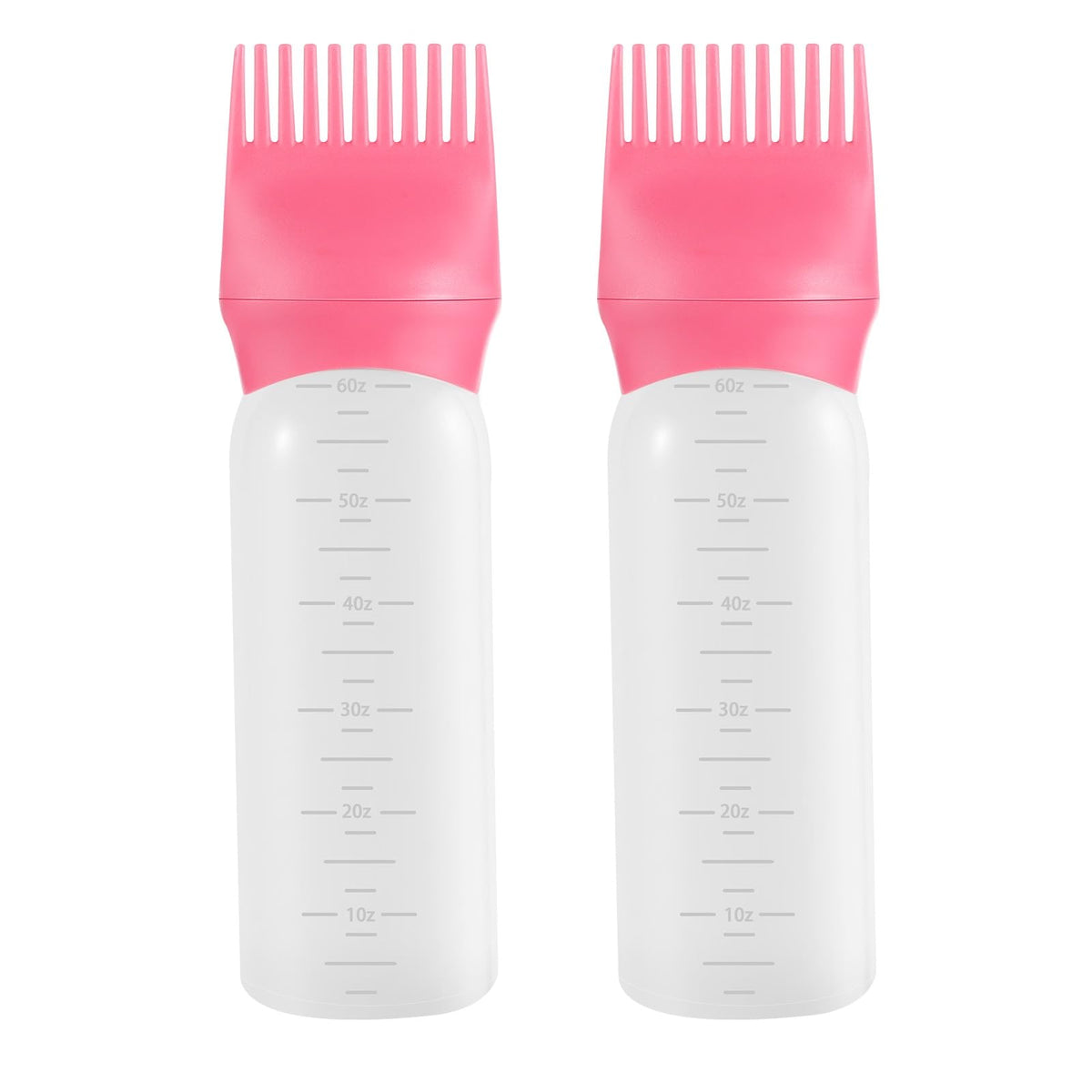 Pimoys 2Pcs 6Oz Root Comb Hair Dye Oil Applicator Bottles For Scalp, Purple