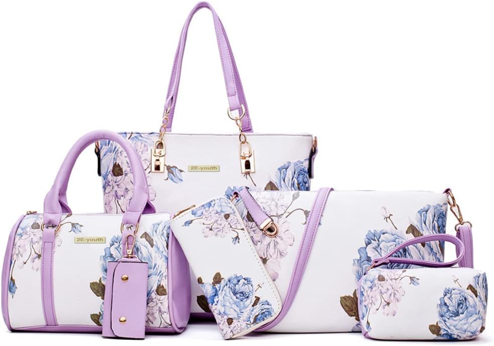 2E-youth Damen Geldbrsen und Handtaschen Set Tragetasche, Umhngetasche