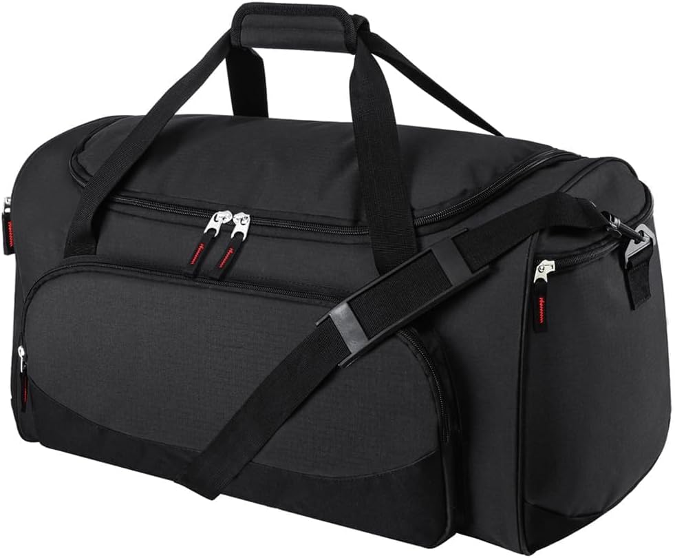Gym Bag for Men & Women - 50L Large Duffle Bag for Travel, Black