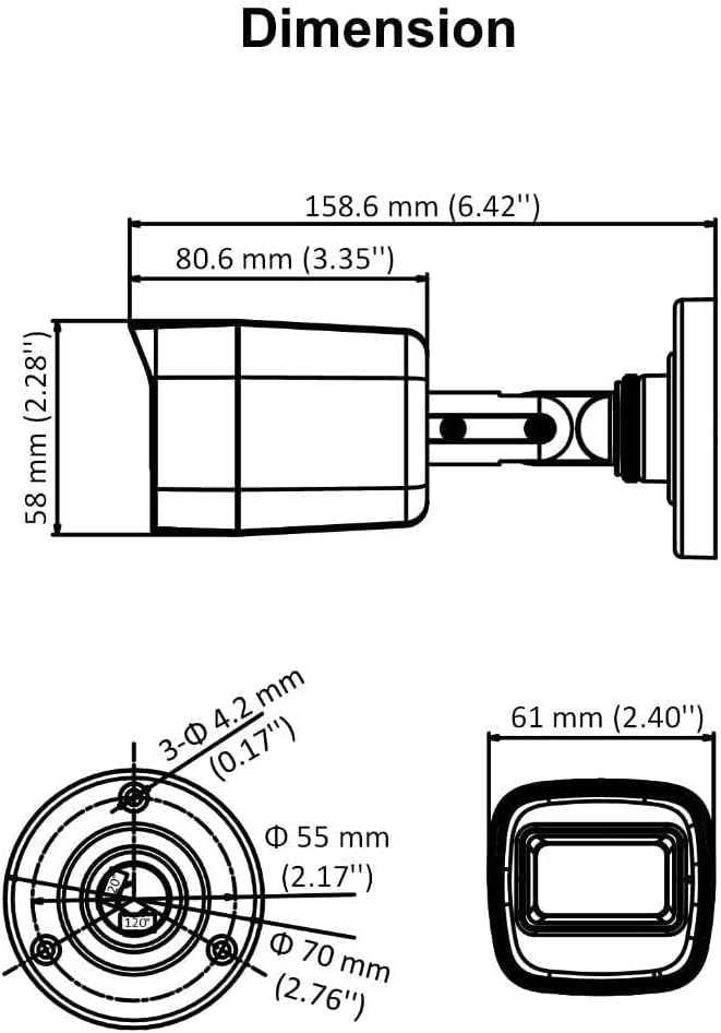 Hikvision DS-2CE16D0T-ITPF CCTV Camera Mini Bullet (2MP 1080P)