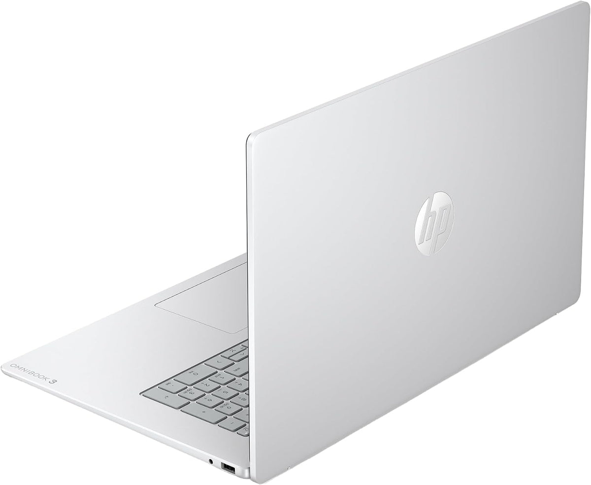 HP OmniBook 3 17.3 inch Laptop PC, FHD Display, Intel Core Ultra 5 225U, 8 GB RAM, 512 GB SSD, Intel Graphics, Windows 11 Home, Glacier Silver, 17-dg0099nr