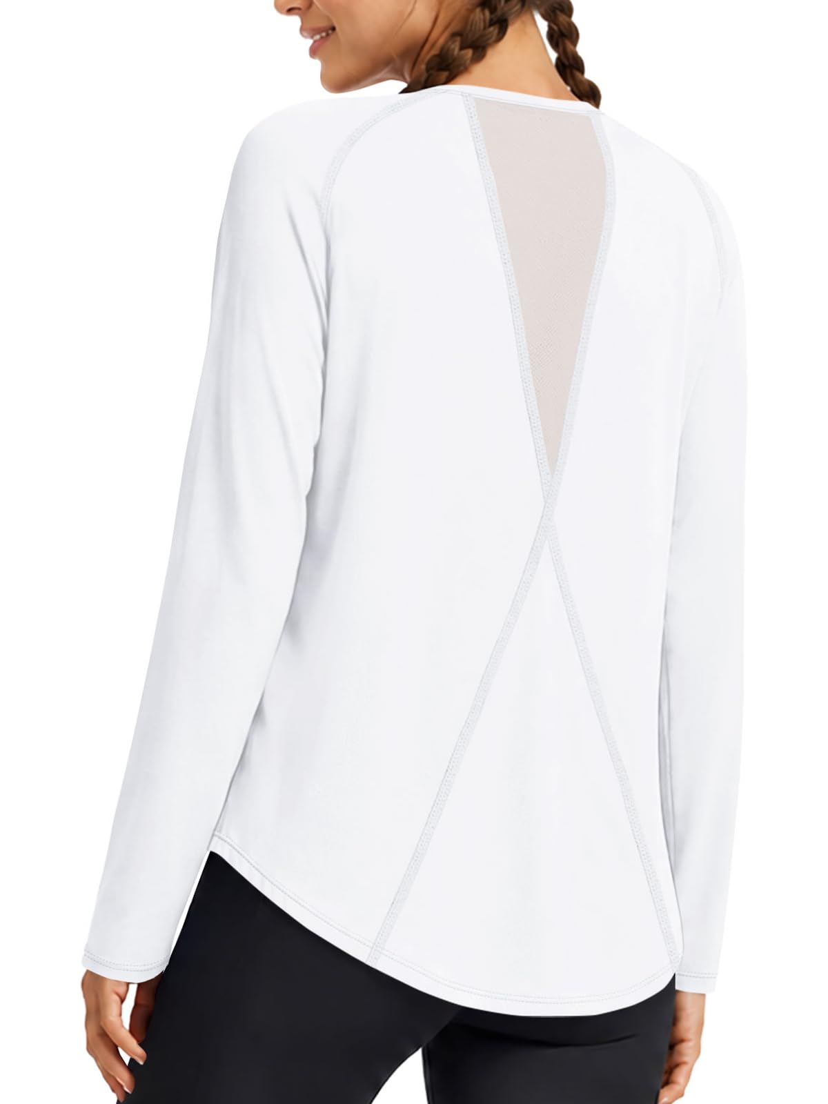 Workout Tops for Women Long Sleeve Shirts Fall Tops Gym Clothes