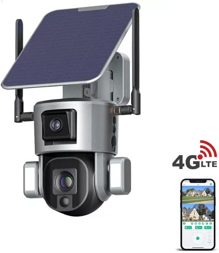 كاميرا واي 5 4G-4K-8MP-10X تعمل بالطاقة الشمسية مزدوجة الربط ببطارية كاميرا PTZ 8 ميجابكسل لاسلكية وكاميرا CCTV خارجية مقاومة للماء بتصنيف IP66 لمقاومة المياه والغبار من كروني