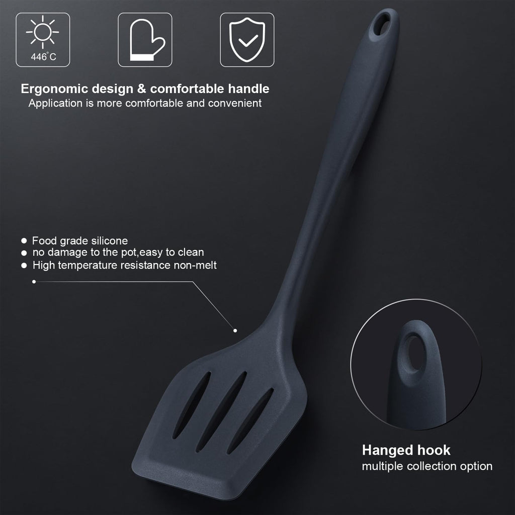 Kitchen Utensils Set,18-Piece Cooking Utensils and Knife Set,Black